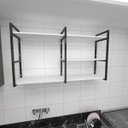 Ver imagem 1 de Prateleira Industrial para Cozinha - Aço Preto - 30cm - Modelo Ind14