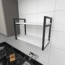 Ver imagem 1 de Prateleira Industrial para Cozinha - Aço Preto - 30cm - Modelo Ind01
