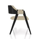 Ver imagem 3 de Kit 5 Cadeiras Sala de Jantar e Jogos Carteados Madeira Maciça Poker Pu Bege-preto G42 - Gran Belo