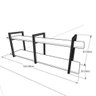 Prateleira industrial para cozinha aço cor preto prateleiras 30cm modelo ind05 - 2