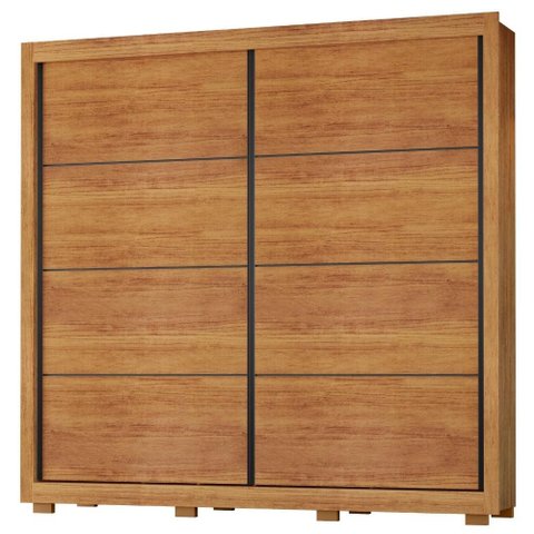 Guarda Roupa Casal 2 Portas de Correr 232 cm Copacabana Cedro Rudk