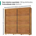 Ver imagem 3 de Guarda Roupa Casal 2 Portas de Correr 232 cm Copacabana Cedro Rudk