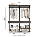 Ver imagem 4 de Closet Aberto Modulado para Solteiro 165cm Eternity