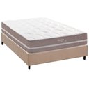 Ver imagem 1 de Conjunto Box Casal: Colchão Molas Herval Maxspring Livorno + Base Crc Suede Clean (138x188)