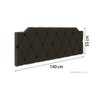 Cabeceira Kelly de Cama Box Queen 1,60:marrom - 2