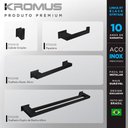 Ver imagem 3 de Kit Banheiro 4 Peças Inox Preto Fosco - Kromus KITRT4AB