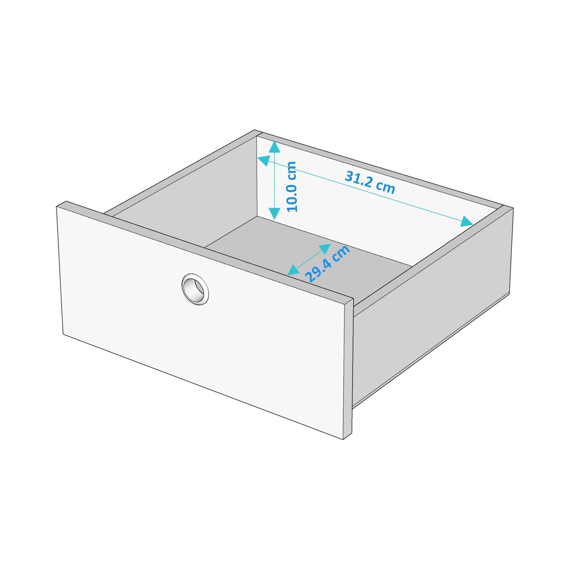 Mesa de Cabeceira Organizador Multiuso 4 Gavetas Branco - 7