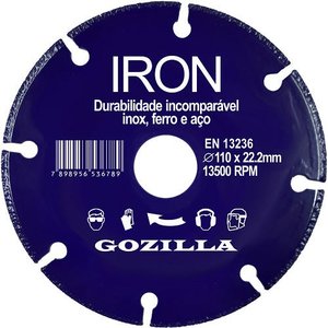 DISCO CORTE IRON 115X7/8X1.2MM AÇO-INOX-FERRO
