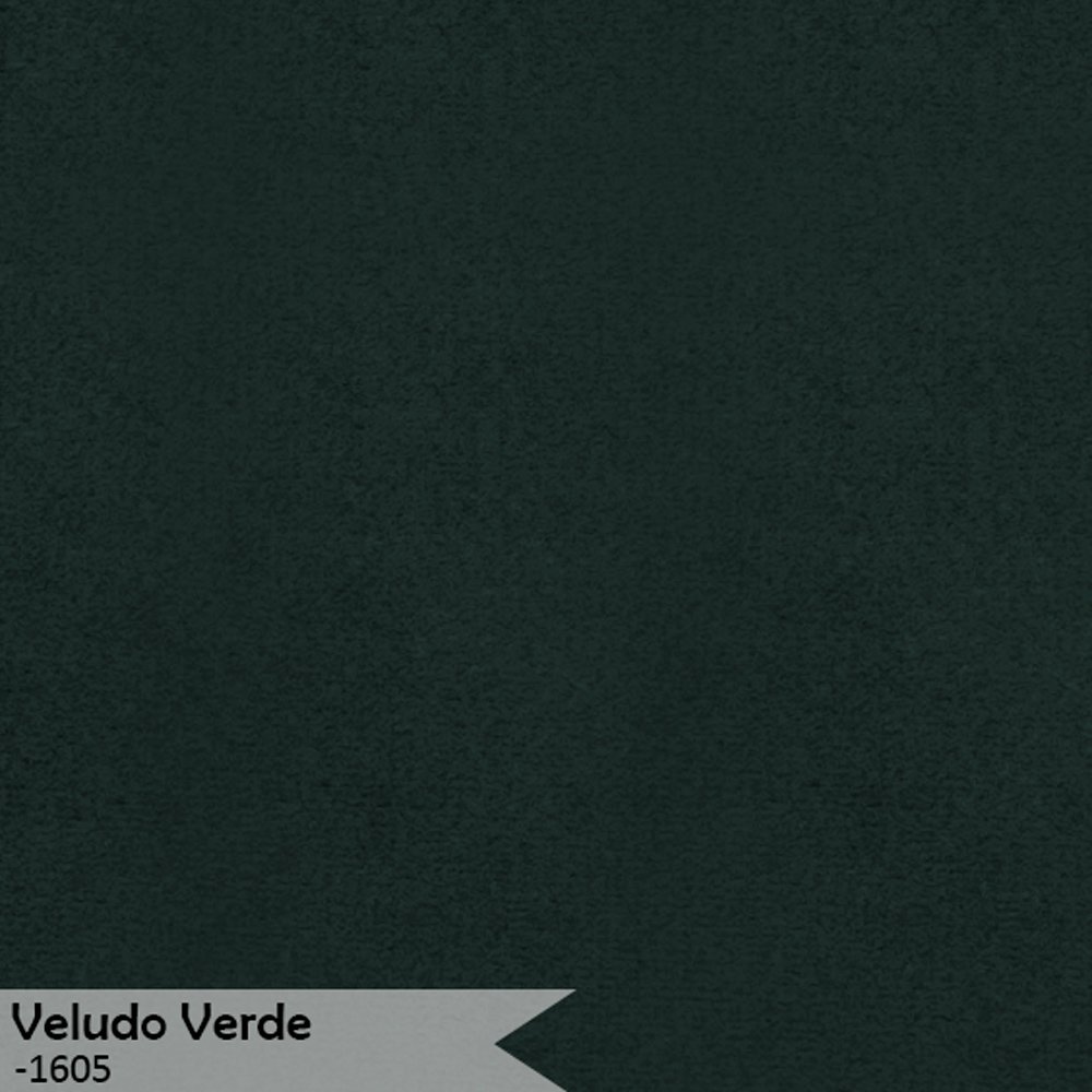 Banco Recamier Estofado Luana Base Gold Veludo Verde - Montanaris Decor - 7