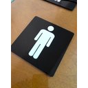Ver mais imagens de Placa Banheiro Masculino 15x15 Acrílico