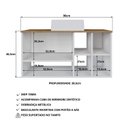 Ver imagem 7 de Gabinete de Banheiro Suspenso 90 cm BA308 2 Portas e Nichos com Cuba Essence Yescasa