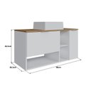 Ver imagem 3 de Gabinete de Banheiro Suspenso 90 cm BA308 2 Portas e Nichos com Cuba Essence Yescasa