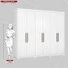 Guarda Roupa Casal 6 Portas e 3 Gavetas Sumatra - Branco - 4
