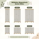 Ver mais imagens de Quarto de Bebê Completo com Berço Americano 3 em 1 e Colchão Flor Multimóveis MP4945 Madeirado/Off
