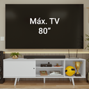 Ver imagem 5 de Rack para TV até 80 Polegadas 160cm com Pés Branco Torino Madesa