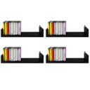 Ver imagem 1 de Prateleiras para 80 Fita k7 Magnética MDF Preto 4 peça 35cm
