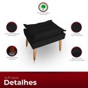 Ver imagem 3 de Puff para Sala e Quarto Madeira Decorativo Opala Suede