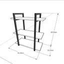 Ver imagem 2 de Prateleira industrial para banheiro aço cor preto prateleiras 30 cm cor preto modelo ind09pb