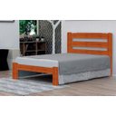 Ver imagem 1 de Cama de Casal Londres de Madeira Maciça Angelim Pedra/tauari - Cor Mel