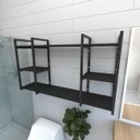 Ver imagem 1 de Prateleira industrial para banheiro aço cor preto prateleiras 30 cm cor preto modelo ind17pb