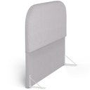 Ver imagem 5 de Cabeceira Cama Box Casal 195cm Lanna com Puff Recamier Doha W01 Linho Cinza - Lyam Decor