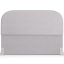 Ver imagem 3 de Cabeceira Cama Box Casal 195cm Lanna com Puff Recamier Doha W01 Linho Cinza - Lyam Decor