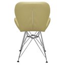 Ver imagem 4 de Cadeira Charles Eames Slim Eiffel Base Metal Cromado - Bege