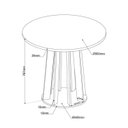 Ver imagem 4 de Conjunto Sala de Jantar 4 Lugares Redondo Tampo em MDF Schio Bege/Mel/Blonde