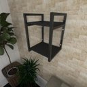 Ver imagem 1 de Prateleira Industrial para Sala - Aço Preto - 30cm - Modelo Ind24