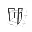 Ver imagem 2 de Prateleira Industrial para Sala - Aço Preto - 30cm - Modelo Ind24