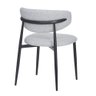 Cadeira Napoli Base Preta - Tecido Cinza - 4