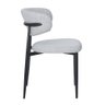Cadeira Napoli Base Preta - Tecido Cinza - 3