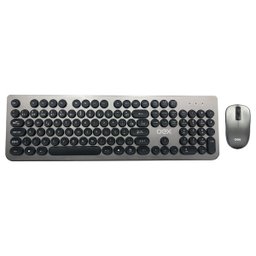 Kit Teclado E Mouse Sem Fio Silencioso Oex TM-410 POP+, Prata - 1
