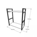 Ver imagem 2 de Prateleira industrial para Sala aço cor preto prateleiras 30cm modelo ind10