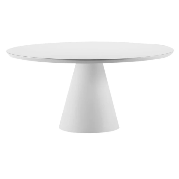 Mesa de Jantar Cone Redonda 120 Cm Laqueada Linn Design Decor Branco - 2