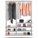 Ver imagem 1 de Guarda roupa closet aramado aberto armário modulado roupeiro 1,60 BR