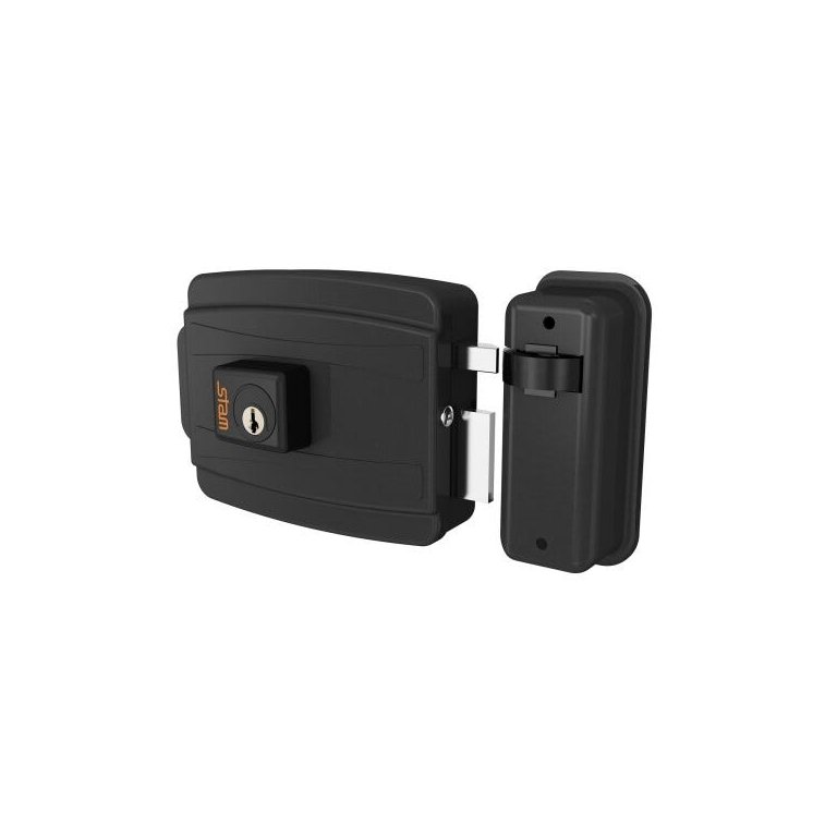 Fechadura Eletrica 40mm Preto Fosco Stam