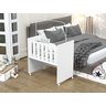 Berço Compacto Pequeno Apartamento Mdf Branco Com o Colchão - 1
