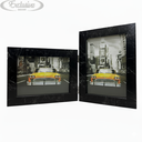 Ver imagem 2 de Porta Retrato Duplo 10x15 Moldura Marmorizada Preta Luxo
