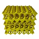 Ver imagem 1 de Kit 5 Porta Ovo Cartela Plástica para 30 Ovos Bandeja Higiênica:amarelo