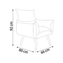 Ver imagem 2 de Poltrona Cadeira Decorativa para Sala Opala Suede Marrom