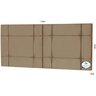 Cabeceira de Cama Casal Box 140cm Estofada Ellegancy Bege - 4