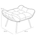 Ver imagem 5 de Poltrona com Puff Costela - Couro Preto