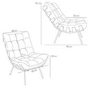 Ver imagem 6 de Poltrona com Puff Costela - Couro Preto