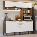 Ver imagem 1 de Armário de Cozinha Completa 165 cm Rustic/Branco Lille Madesa 01
