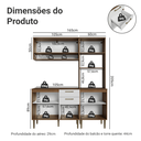 Ver imagem 5 de Armário de Cozinha Completa 165 cm Rustic/Branco Lille Madesa 01