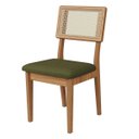Ver imagem 4 de Conjunto Mesa com 6 Cadeiras de Jantar Encosto Tela 100% Mdf Off White Verde Dalla Costa