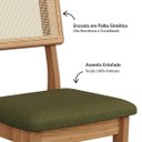 Ver imagem 2 de Conjunto Mesa com 6 Cadeiras de Jantar Encosto Tela 100% Mdf Off White Verde Dalla Costa