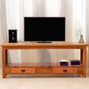 Ver imagem 5 de Rack Aparador para TV Ripado 1,5 m 2 Gavetas Madeira Maciça Natural Mhm