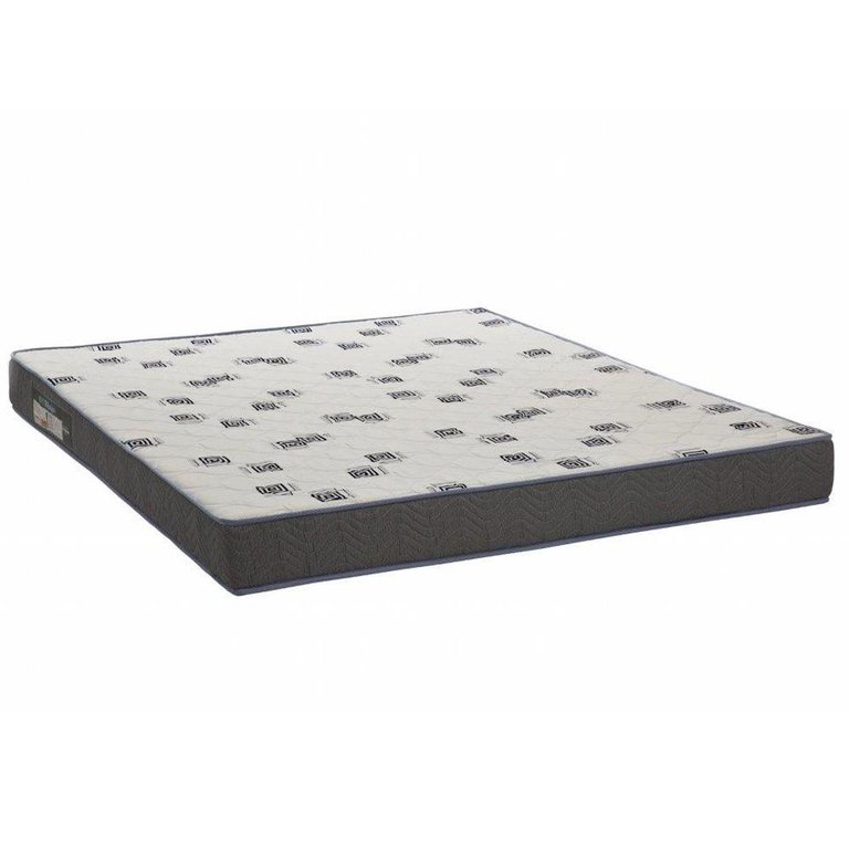 Colchão Queen Ortobom Light Espuma D33 Branco com Lateral Azul 158x198x20